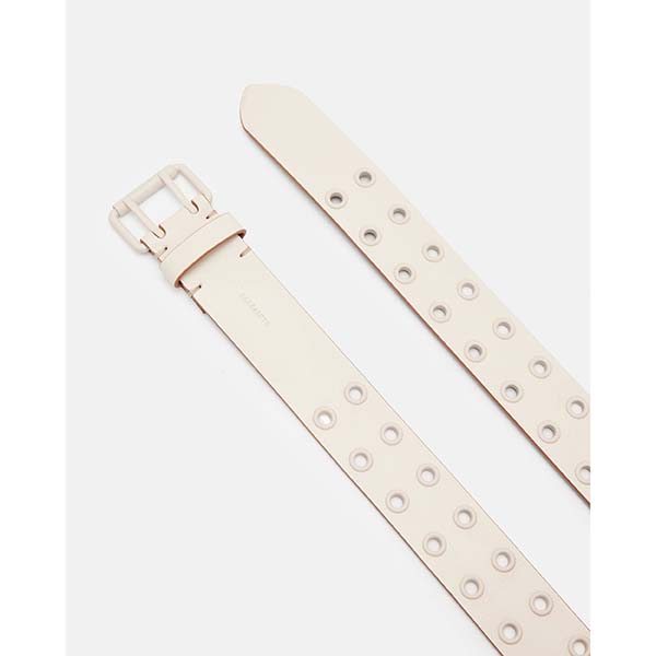 Allsaints Australia Womens Iryna Tonal Leather Belt Off White AU74-831